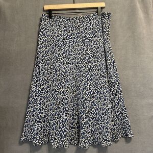 VTG Y2K Talbots 100% Silk Midi Skirt Floral Cottage Boho Grunge Modest Size 14 P